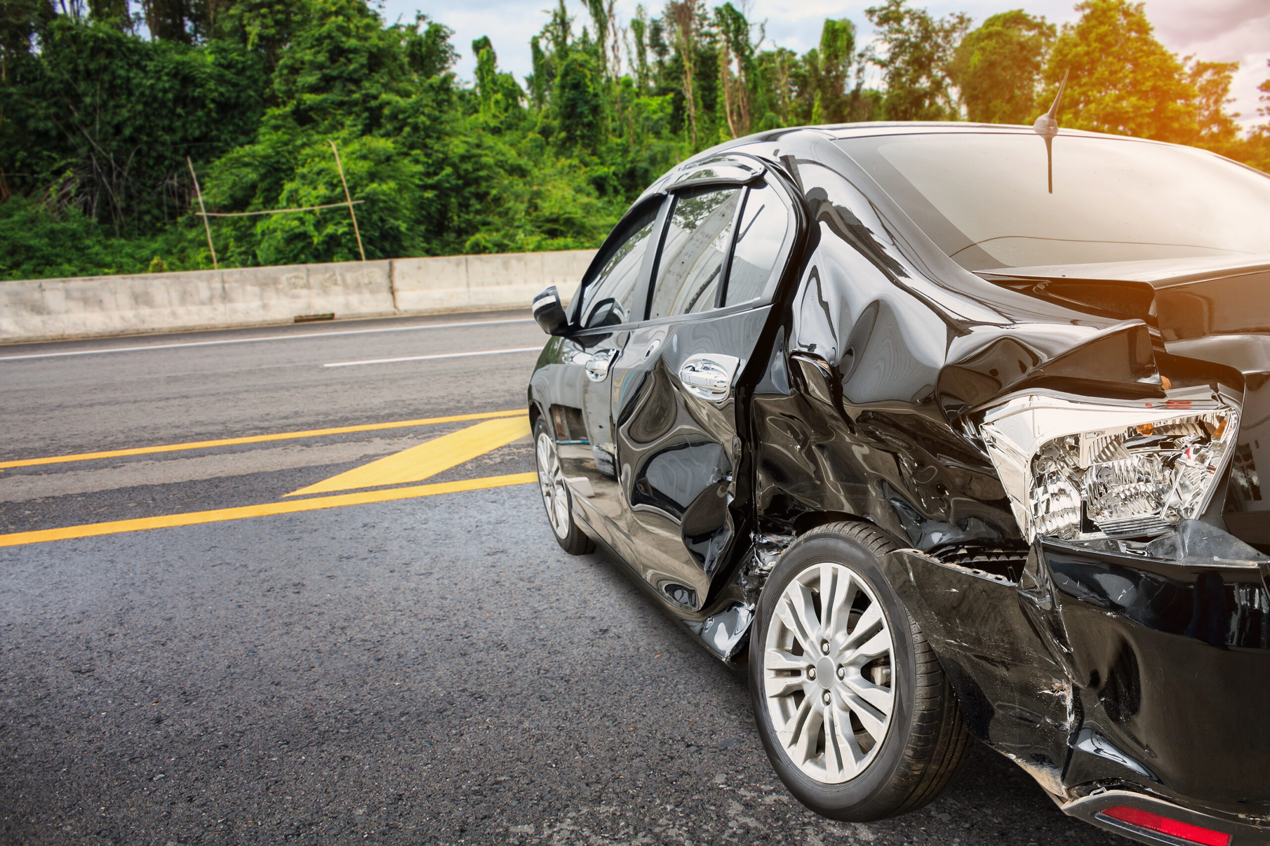 car crash accident on the road car crash accident on the road
